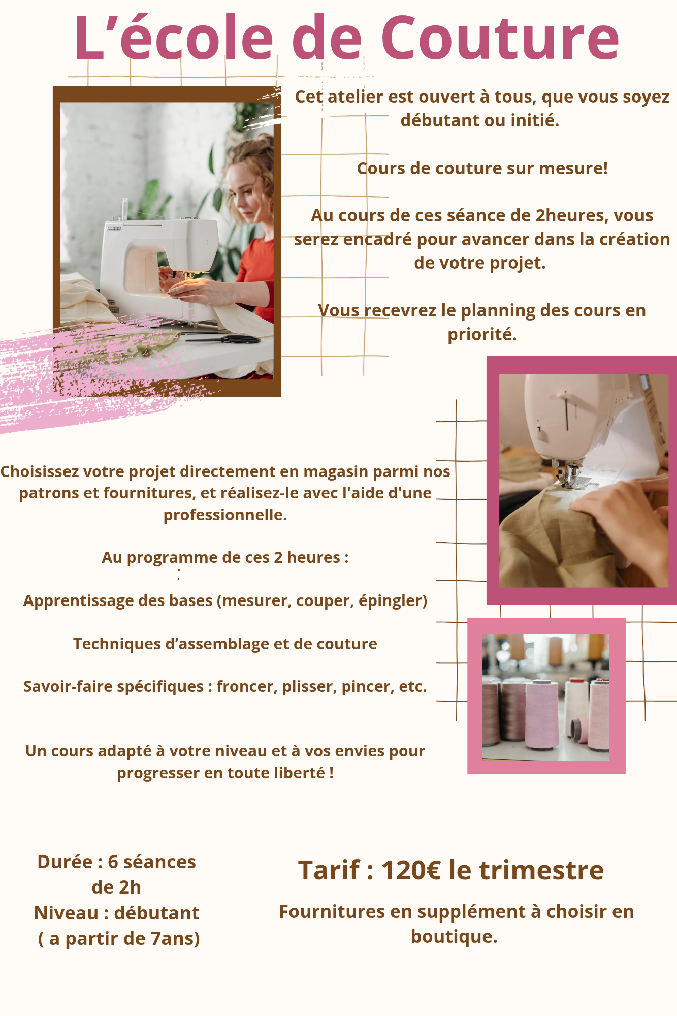 ecole de couture atelier granville